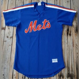 vintage '70s MLB New York Mets warm up Jersey  made in USA  men's size Medium